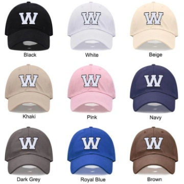 Initial Letter A-Z Embroidery Baseball Cap For Wom