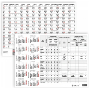 Tabulkalendārs Simple A4 2026 BE00060000 475039600