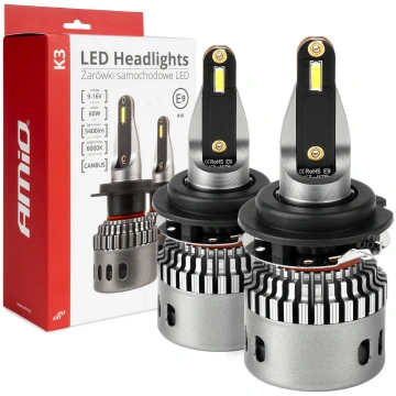 LED Headlights K3 Series H7-6 12V 6000K canbus AMI