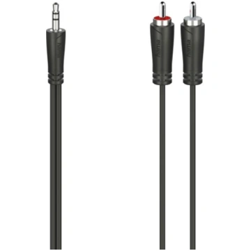Kabel Hama Jack 3.5mm - RCA (Cinch) x2 5m czarny (