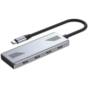 Centrālmezgls Gembird 4-port Type-C hub 4x USB typ