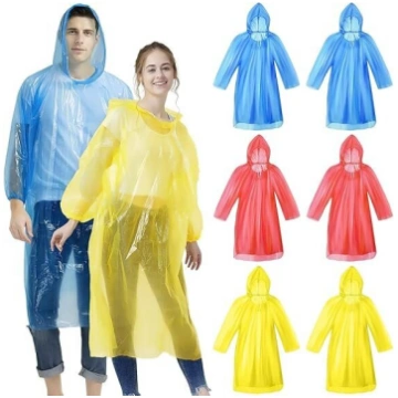 Plastmasas lietus ponči Barsima, 6 gab