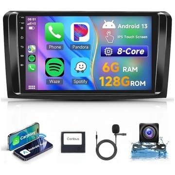8 kodolu 6+128G Android auto radio priekš Mercedes
