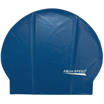 Aqua Speed lateksa peldcepure unisex zila Nav norā