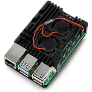 justPi case Raspberry Pi 5 with two fans - aluminu