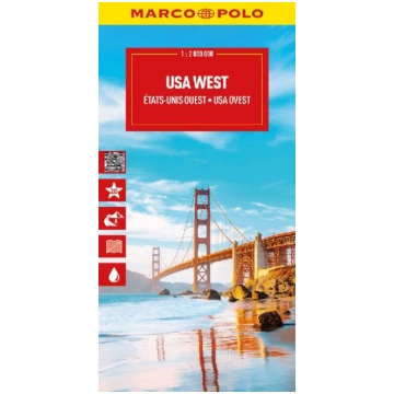USA West Marco Polo Map: Pazifikküste, Sierra Neva