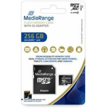 MediaRange SD MicroSD Card 256GB UHS-1 Cl.10 inkl.