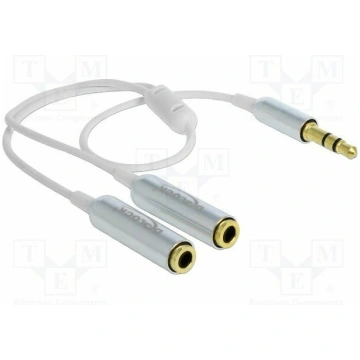Cable; Jack 3.5mm 3pin socket x2,Jack 3.5mm 3pin p