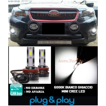 XV MK2 LAMPADE FENDINEBBIA H8 LED CAMBUS BIANCO GH
