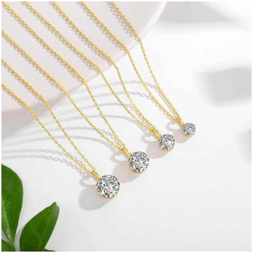 Rhea Moissanite Necklace RIYOVA Jewelry