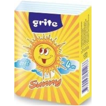 Kabatslakatiņi Grite Sunny 4 slāņu, 1 paciņa