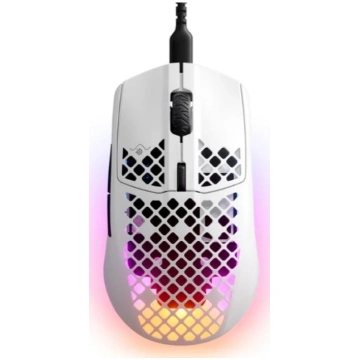Vadu spēļu pele Steelseries Aerox 3, balta krās