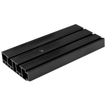 Griestu karnīzes dubultā PVC sliede, 250 cm, Melna