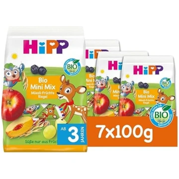 HiPP Organic Mini Mix Müesli augļu batoniņi, 10 ga