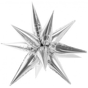 Zvaigzne 3D, Sudraba, (70 cm) PartyDeco BP-84161