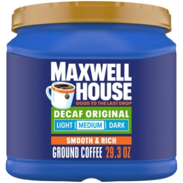 MAXWELL HOUSE DECAF COFFEE, 29.3oz CANISTER