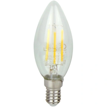 LED spuldze E14 4W 2700K 480lm 220-240V FILAMENT C