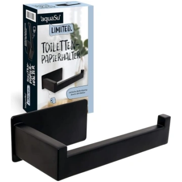AquaSu® Limited tualetes ruļļu turētājs melnā krās