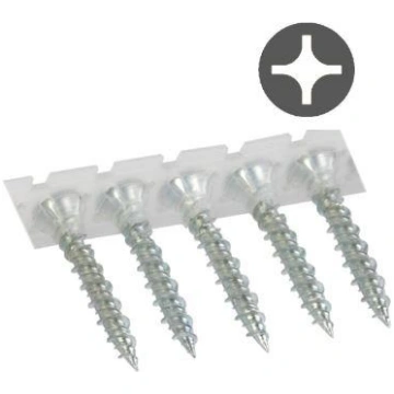 Easy-Fix Reģipša skrūve metālam, lentās, cinkota, 