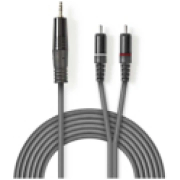 Kabelis Nedis AUX 3.5mm - 2x RCA 1.5m COTH22200GY1