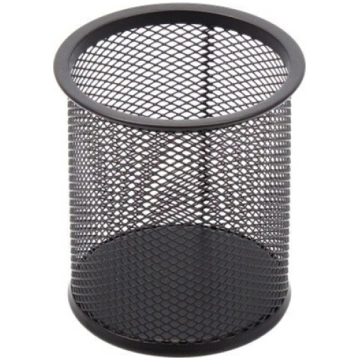 Pencil case Forpus, round, black, empty, perforate