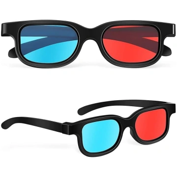 3D brilles Pārnēsājamās sarkanās un zilās 3D brill
