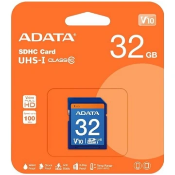 ADATA 32GB MicroSDHC UHS-I Class10 +ad | AUSDH32GU