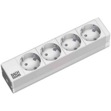 Bachmann 10" socket strip 4x earthing contact 333.