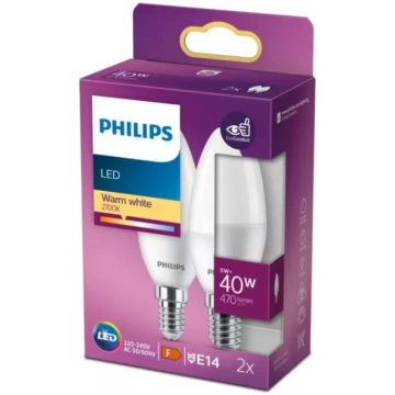 PHILIPS LED stikla 40W E14 Auksti balta 4000K B35 
