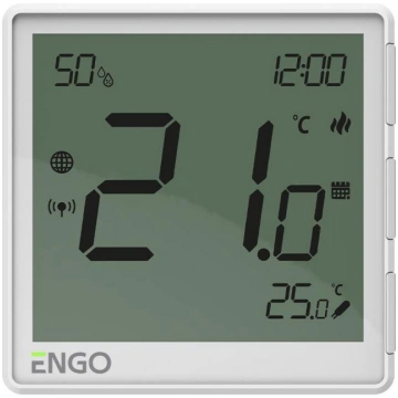 Telpas termostats EOne, ZigBee, Balts, 230V ENGO 1