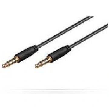 MicroConnect 3.5mm 4-pin 0.5m M-M Black Audio Cabl
