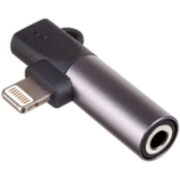 Kabel USB Akyga Lightning - mini Jack 3.5 mm Czarn