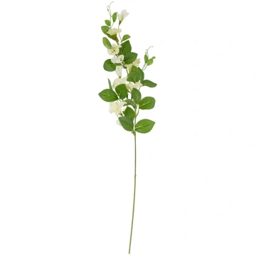 Mākslīgie ziedi, balta krās./zaļa krās., 72 cm