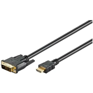 Cable; DVI-D (18+1) plug,HDMI plug; 3m; black | HD