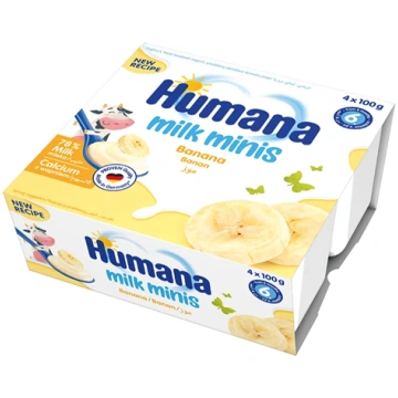 Humana Milk Minis jogurta deserts ar banāniem (6m+