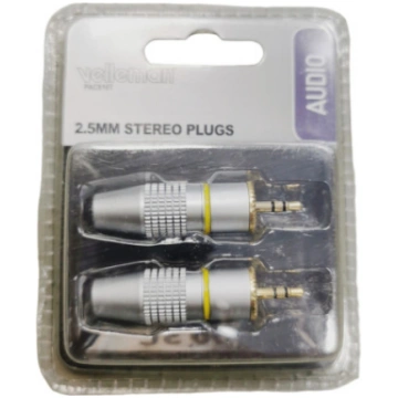 JC25SS.VMG.2SET#T; PAIR OF 2,5MM STEREO PLUGS / PR