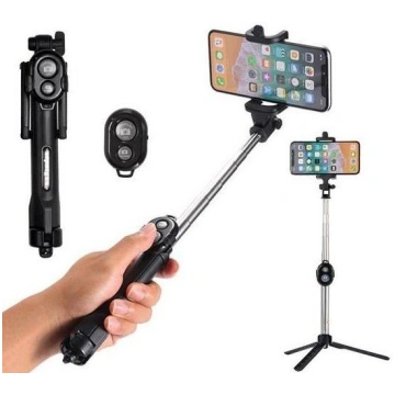 RoGer Selfie Stick + Tripod Statnis ar Bluetooth T