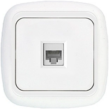 Interneta ligzda HARMONY LUX 1v., balta BYLECTRICA