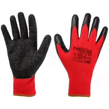 Protective gloves | Size: 9 | black-red | polyeste