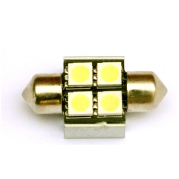 LED lampa 4d, CB,C5W, 36mm, balta