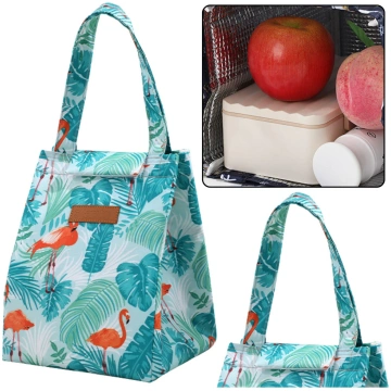 Thermal Insulating Breakfast Bag Lunch Bag Leaves