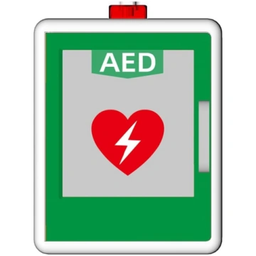 Sienas AED defibrilatora glabāšanas skapis, sirds