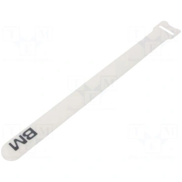 Hook and loop fastener | L: 229mm | W: 19mm | whit