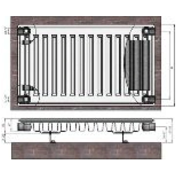 Termolux radiators Tips 11x400x1200 Compact, sānu 