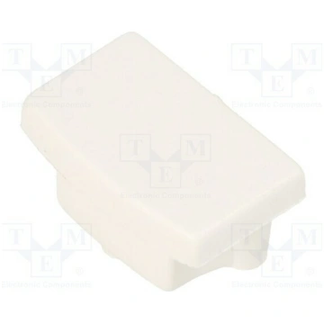 Cap for LED profiles; white; 20pcs; ABS; rounded; 
