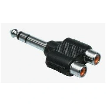 Pāreja 6.3mm Kontaktdakšiņa stereo - 2xRCA igzdai 