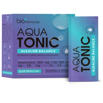 BIOFARMACIJA Aqua Tonic Alkaline paciņas, 10 gab