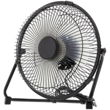 USB ventilators DELTACO 18 cm, melns / FT-758