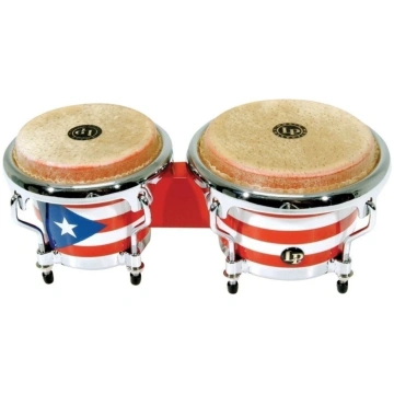 Bongo Mini Tunable Puerto Rican Flag Latin Percuss