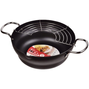 Pearl Metal Deep Fryer Cook Iron Tempura Pot 25cm